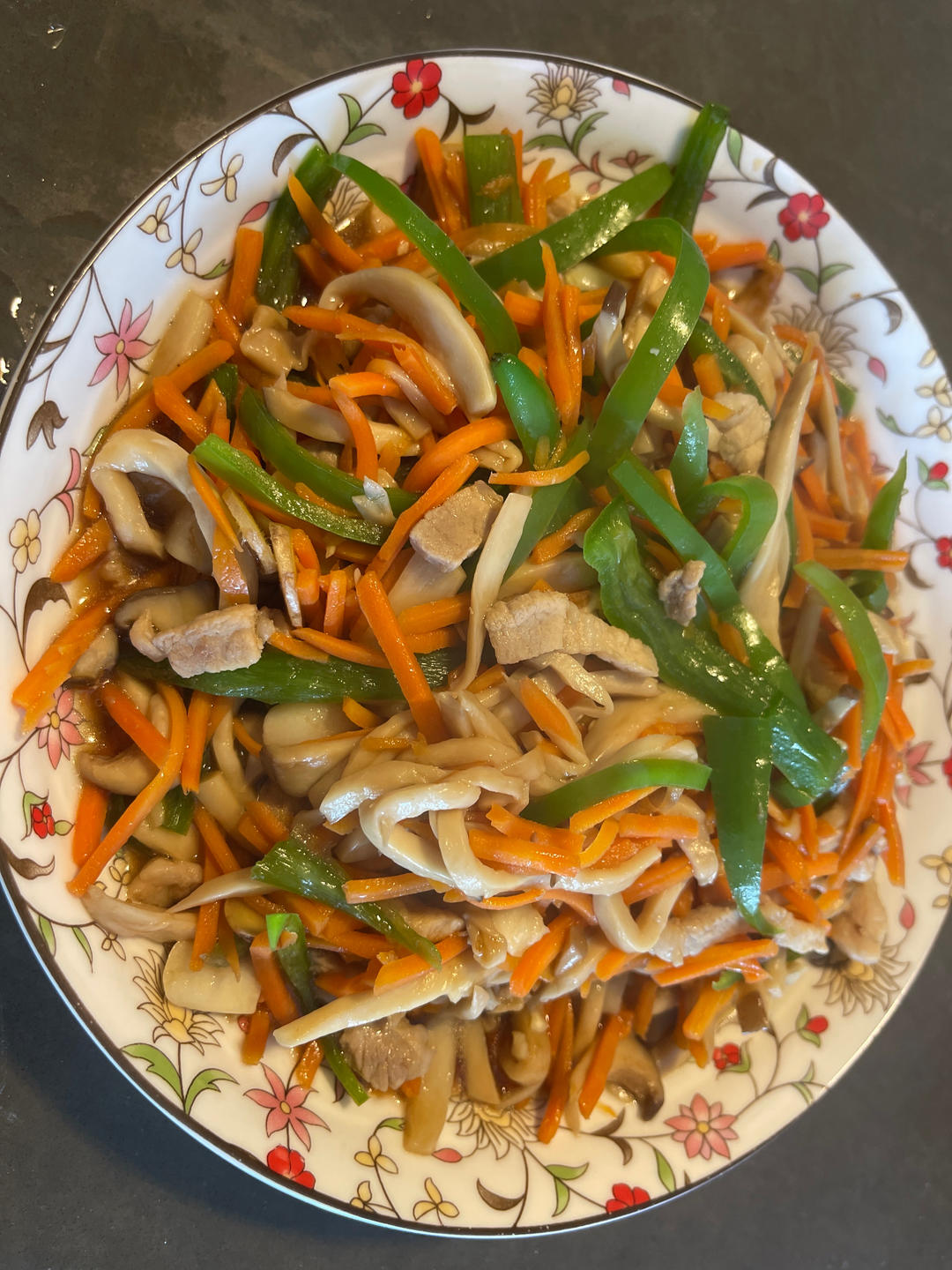 青椒素炒杏鲍菇