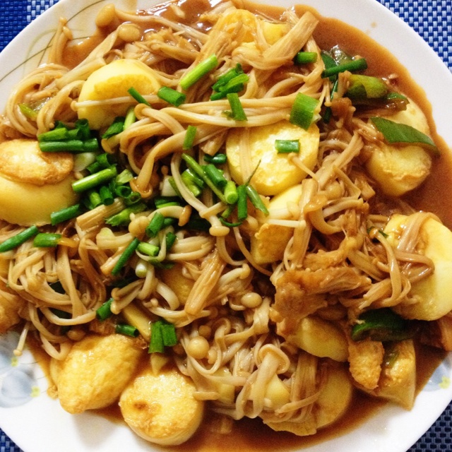 超级下饭菜--金针菇日本豆腐