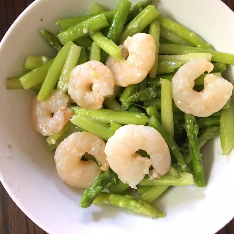 盒马菜谱_青芦笋炒虾仁