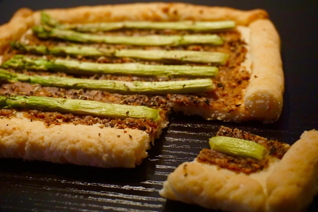 芦笋挞（无黄油无水面皮）Green Asparagus Tart