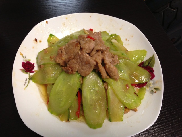 青瓜炒肉片
