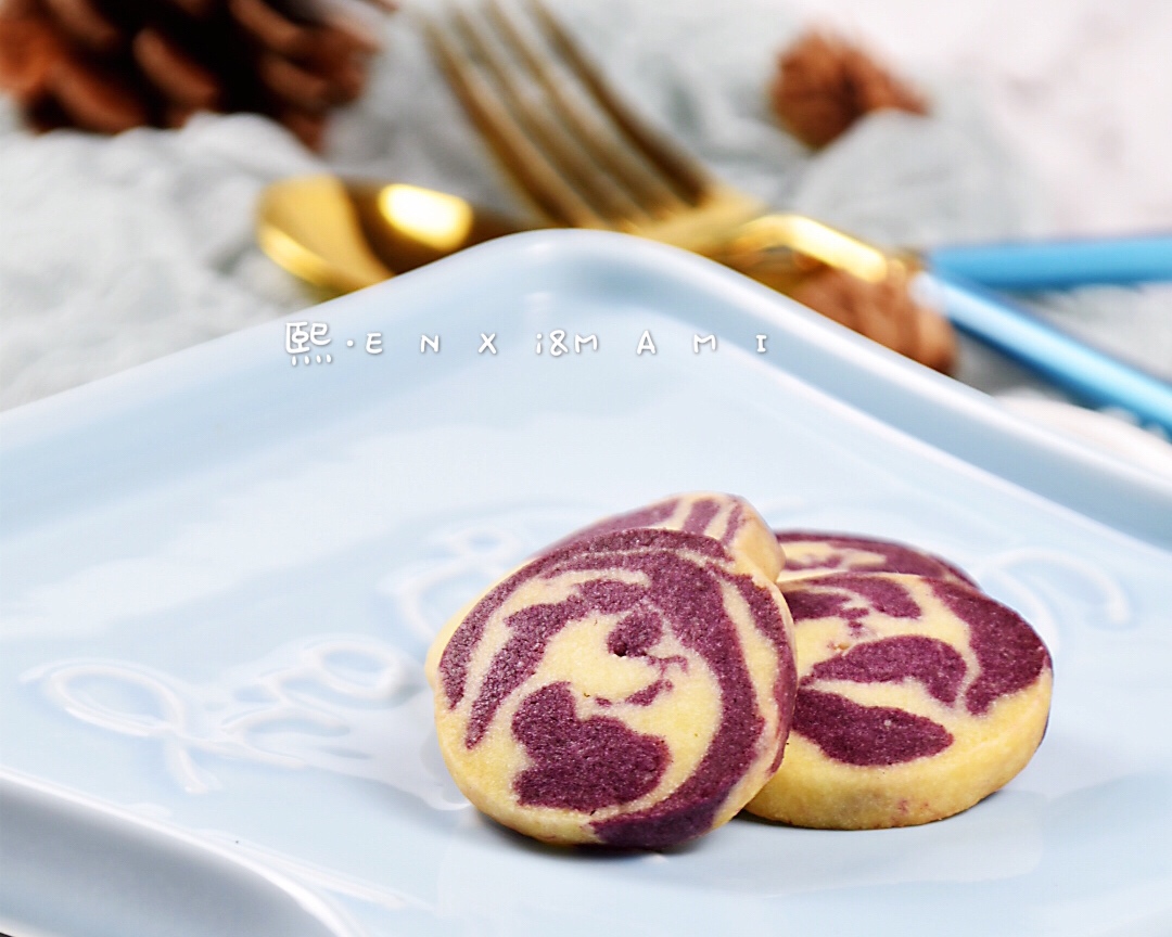 （低糖版）超酥大理石曲奇饼干（紫薯味）宝宝辅食（零食）