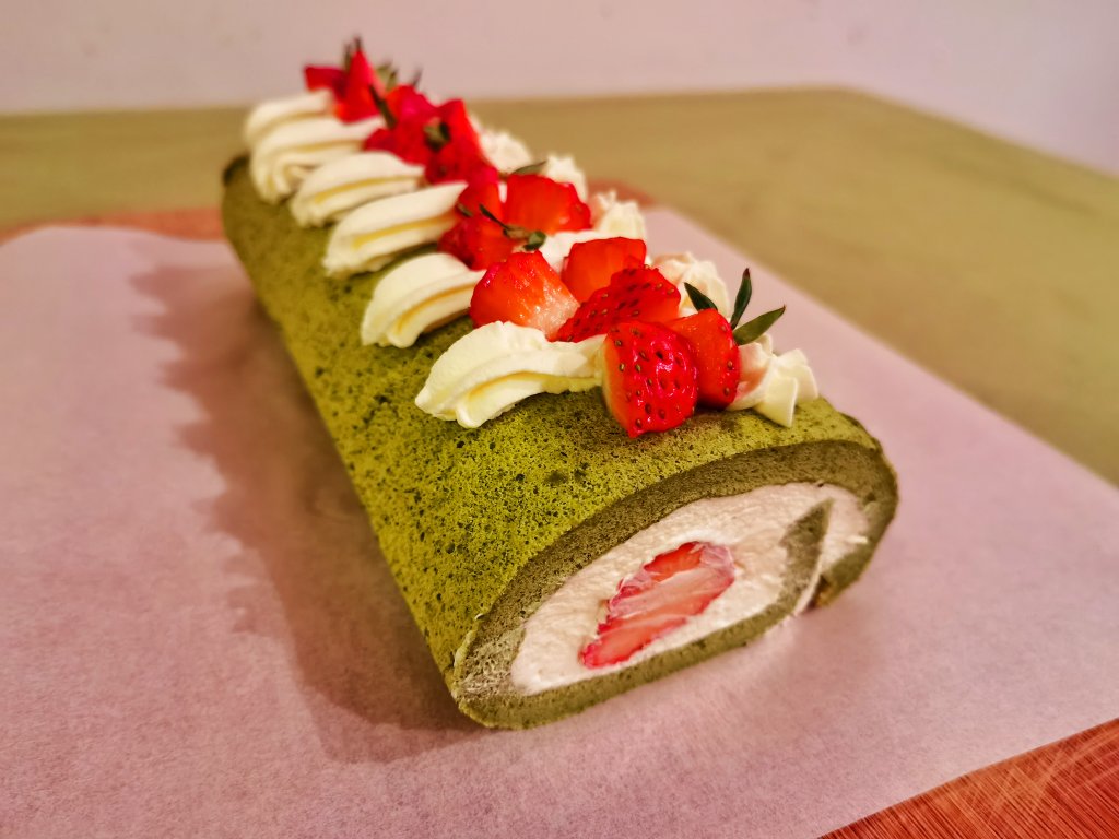 【抹茶草莓蛋糕卷】-COUSS CM-1200厨师机出品