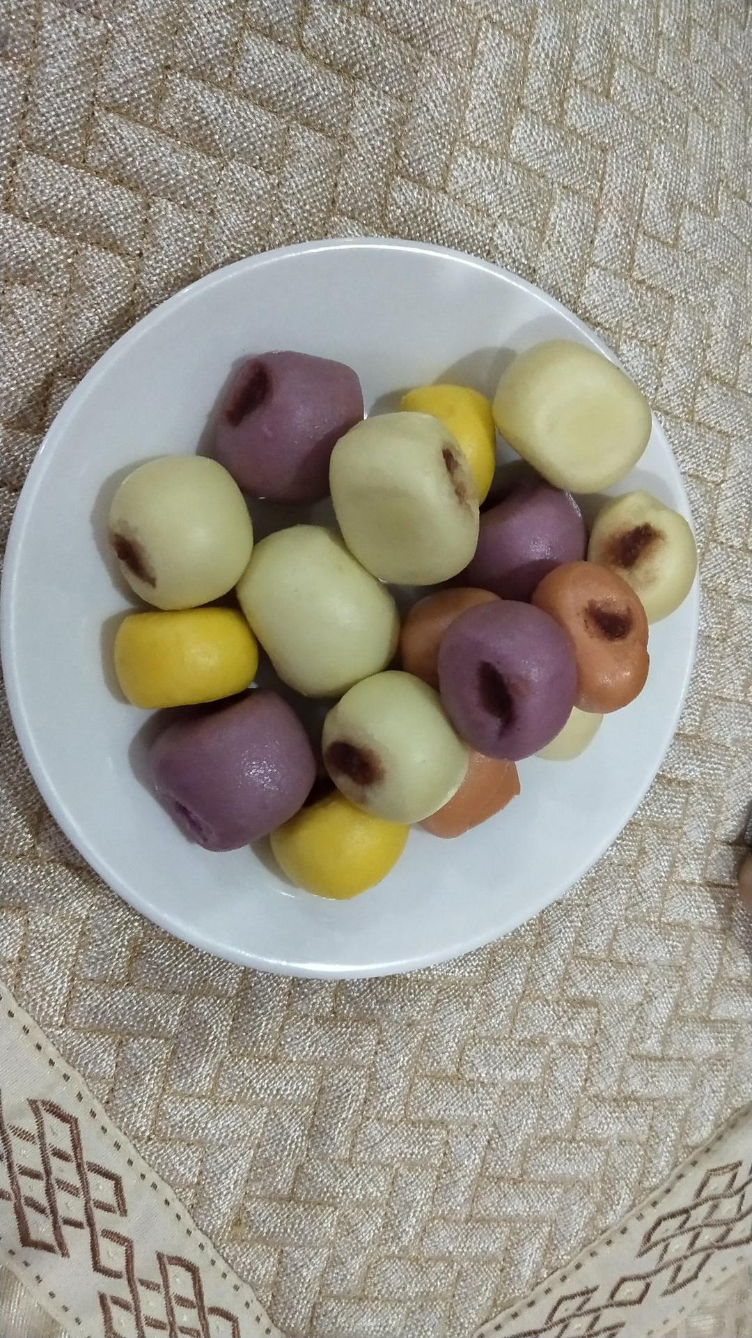 五彩豆沙小馒头
