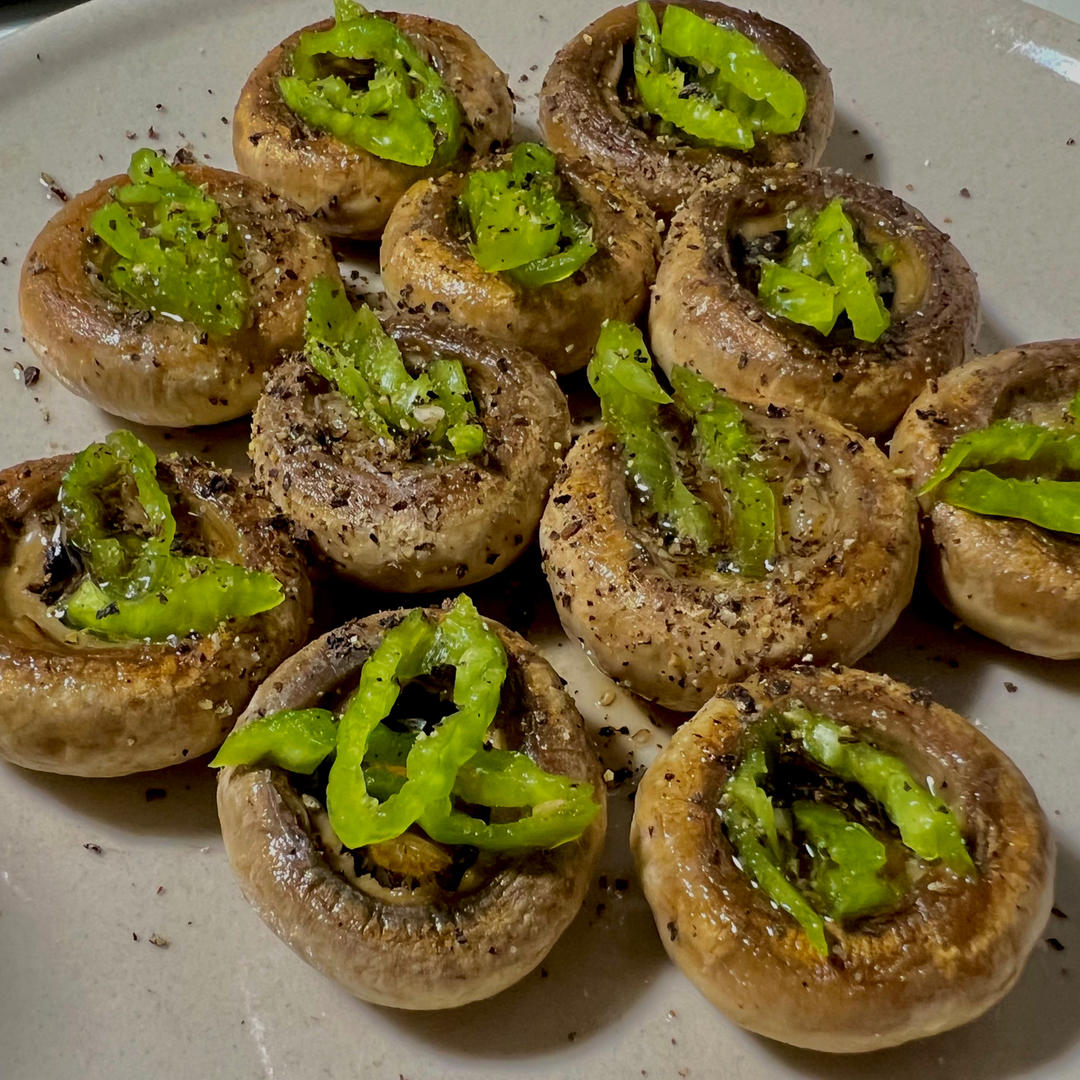 香煎口蘑  鲜的扭起来