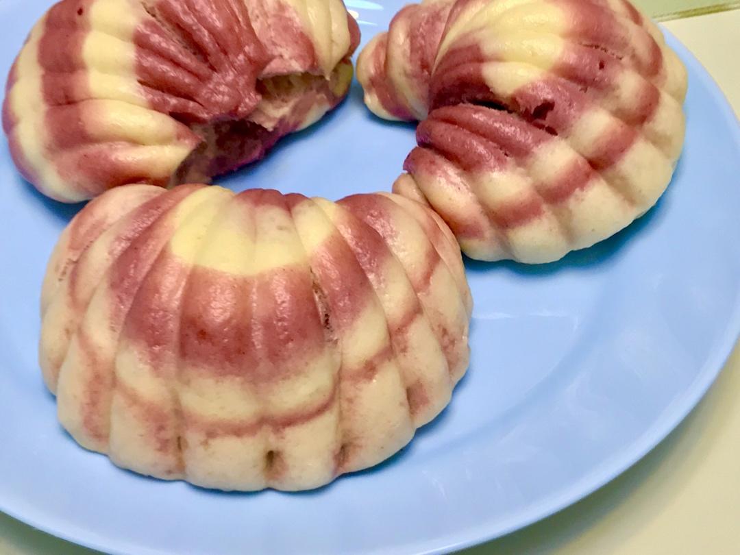 紫薯贝壳馒头
