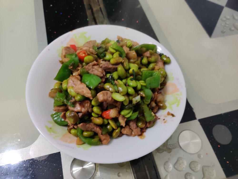毛豆炒肉