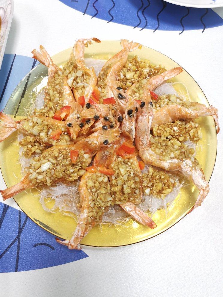 花开富贵虾（蒜蓉粉丝开背虾），超详细图文步骤！