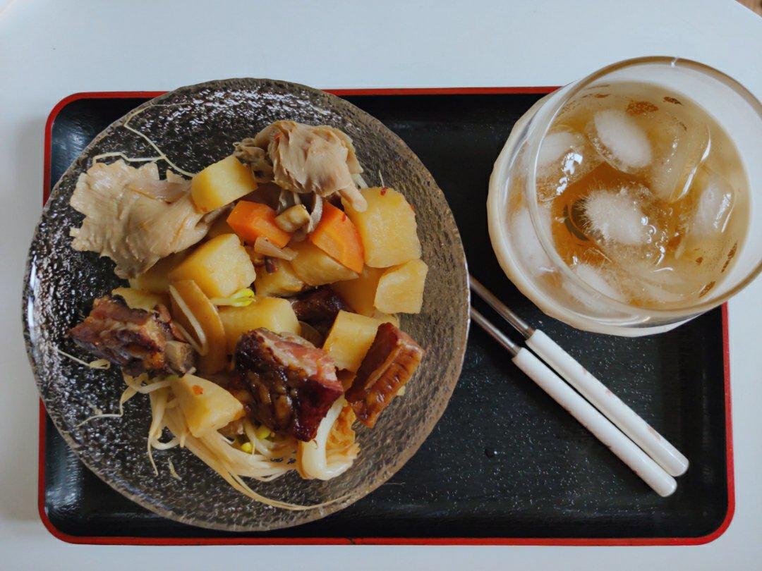 土豆炖腊排骨(香辣版)