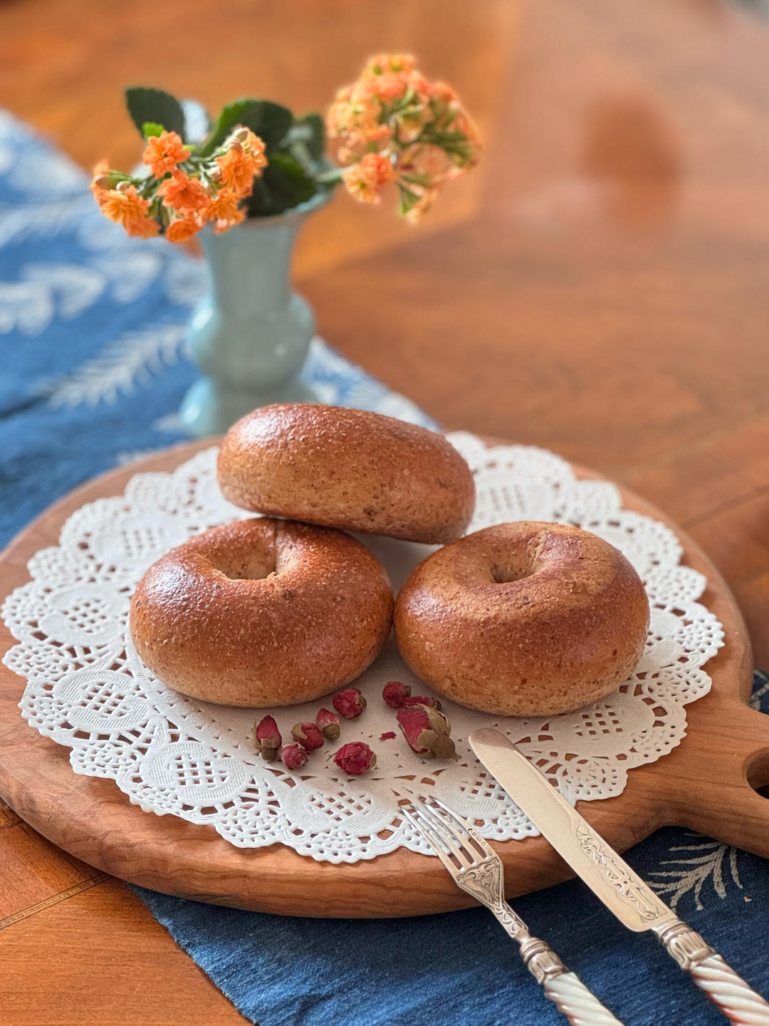 四季减脂神物4⃣️：
酒酿玫瑰贝果