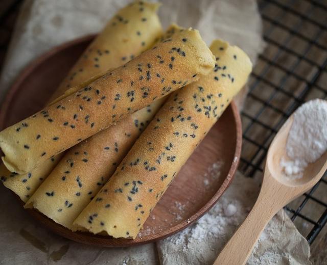 儿时的黑芝麻鸡蛋卷的做法