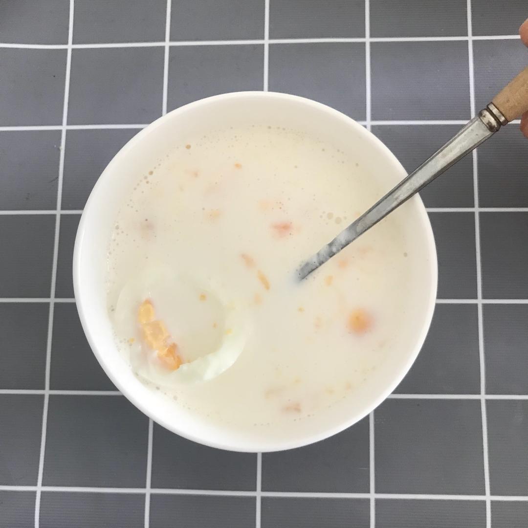 早餐的懒人做法--牛奶鸡蛋