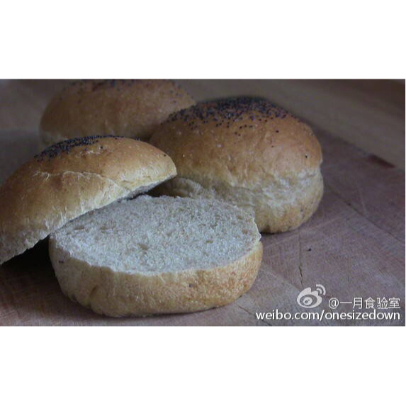 【面包食验】全麦椰香汉堡包