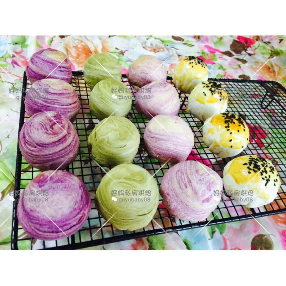 麻薯香芋酥/台湾大甲芋头酥(无猪油完美复刻2015.10修订各种抹茶酥、绿茶酥、蛋黄酥、紫薯酥通用哟）