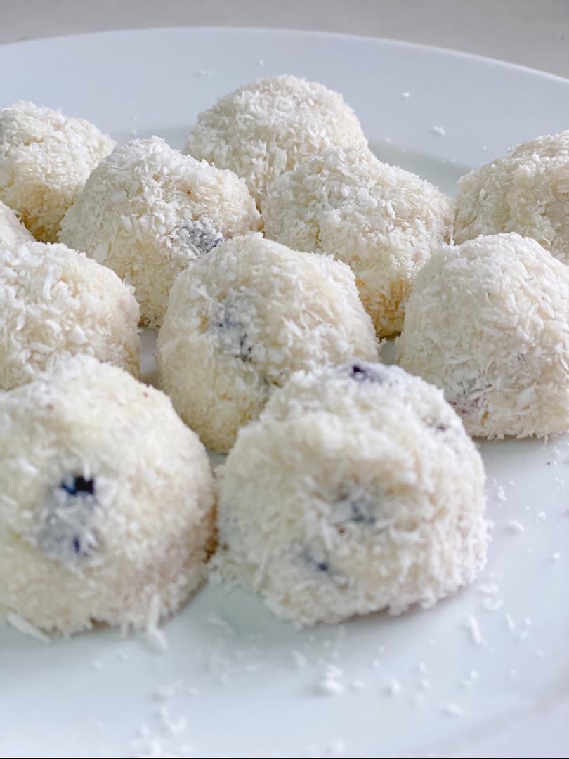 免烤箱❗️酸甜可口的山药蔓越莓椰蓉球