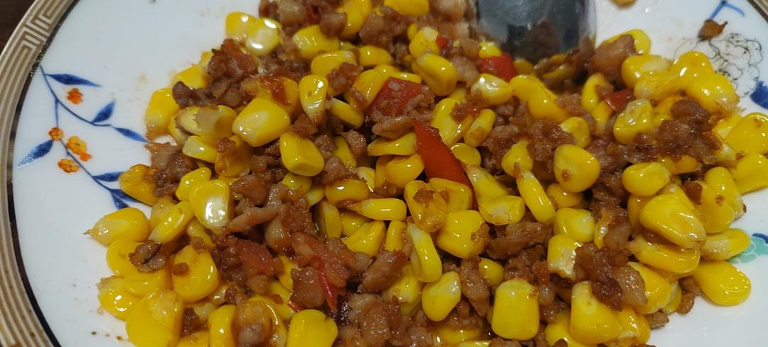 玉米炒肉末【超级下饭的快手家常菜】