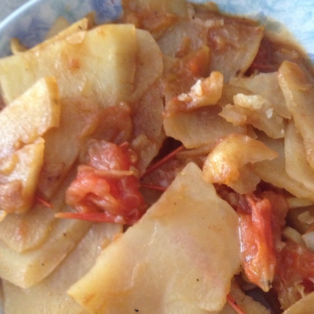 西红柿炒土豆片