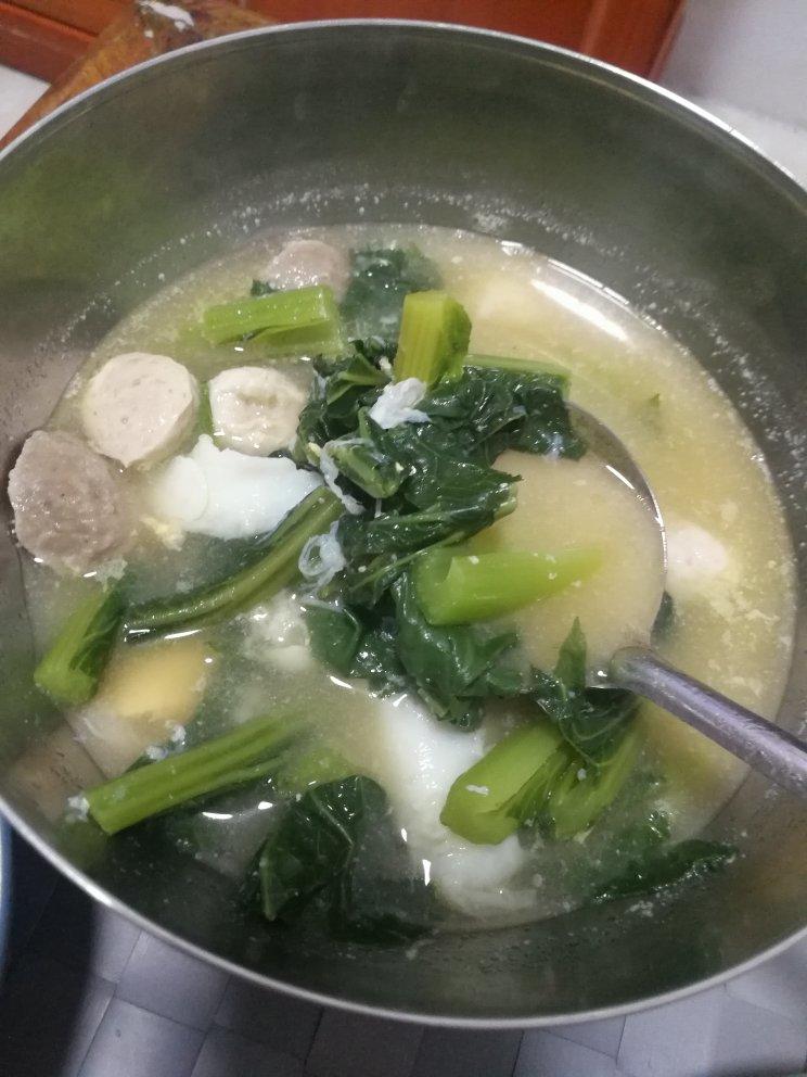 夏日快手汤咸蛋煲芥菜汤(清热、祛火、通便)