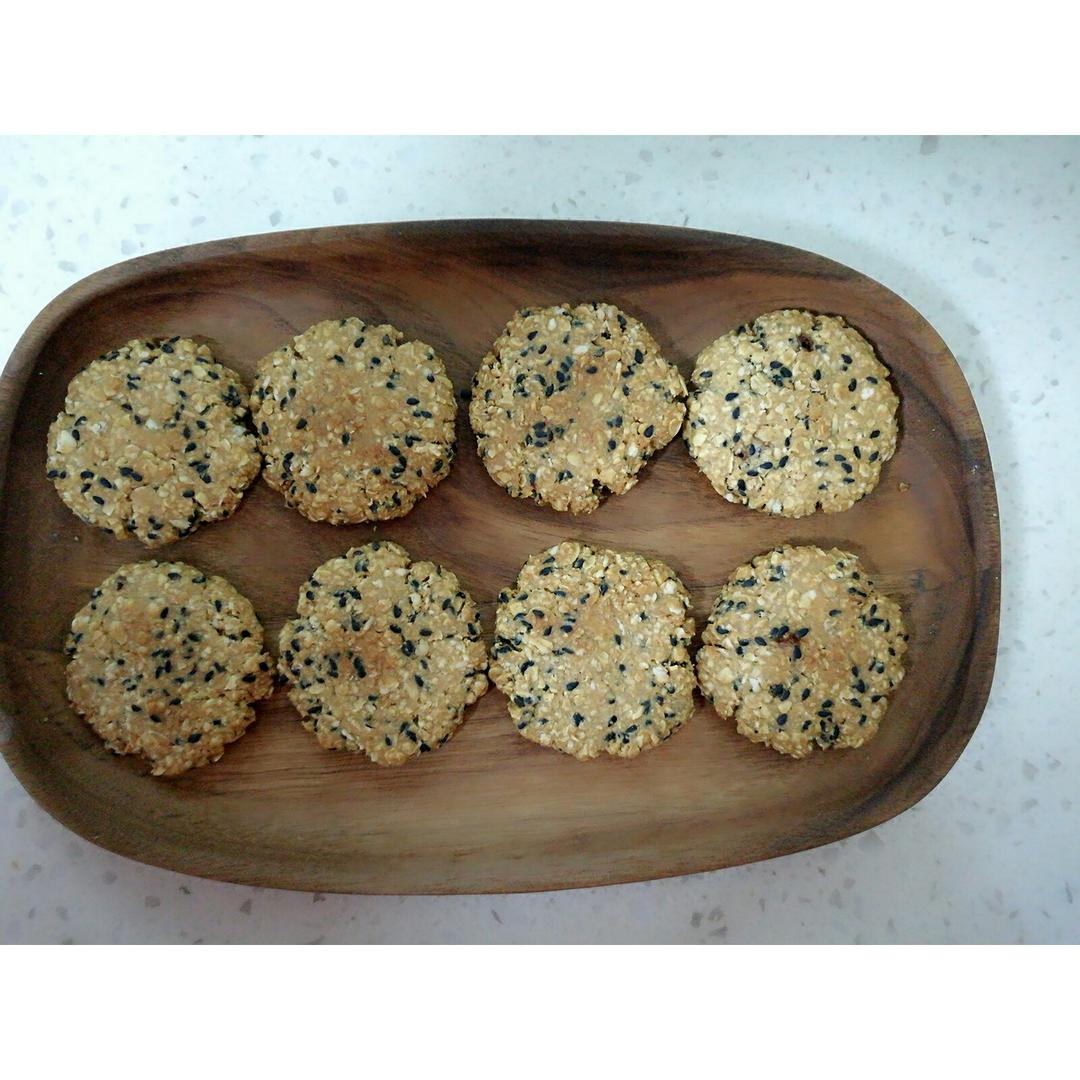 黑芝麻燕麦高纤饼干（无添加，另含植物油减脂配方）