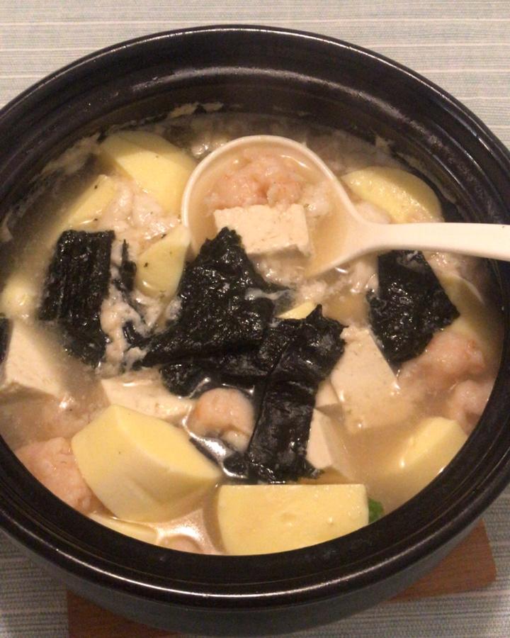 虾滑紫菜汤