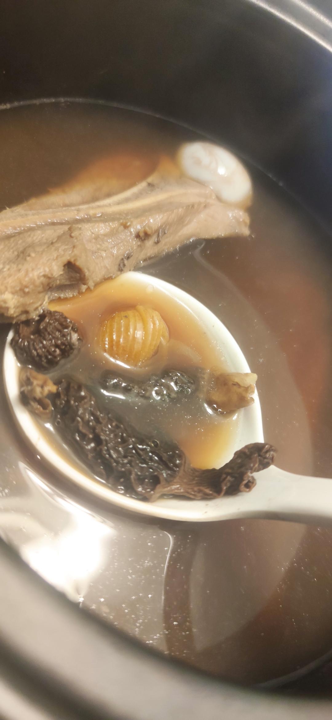 汤鲜味美的羊肚菌煲汤