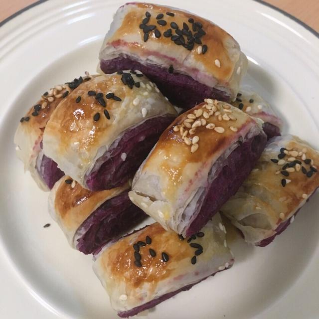 手抓饼版紫薯香酥卷