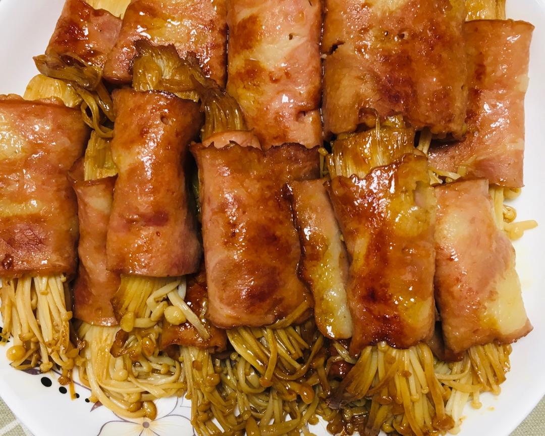 培根卷金针菇的做法