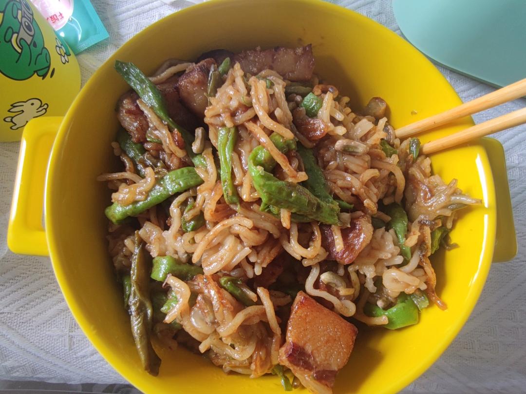 地道老北京扁豆焖面 豆角焖面 太好吃小心吃撑哦