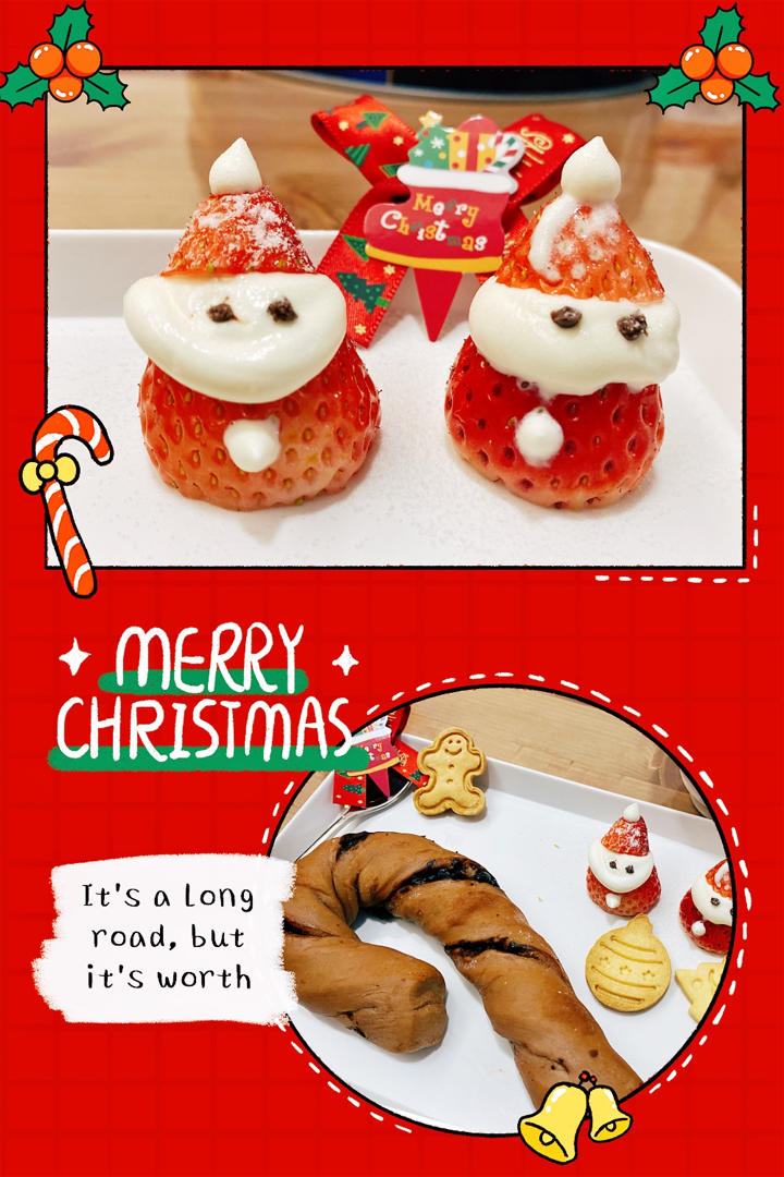 超简单草莓圣诞老人