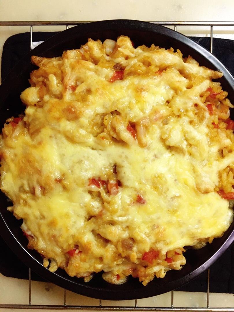 【12月北鼎烤箱食谱】咖喱虾仁焗饭