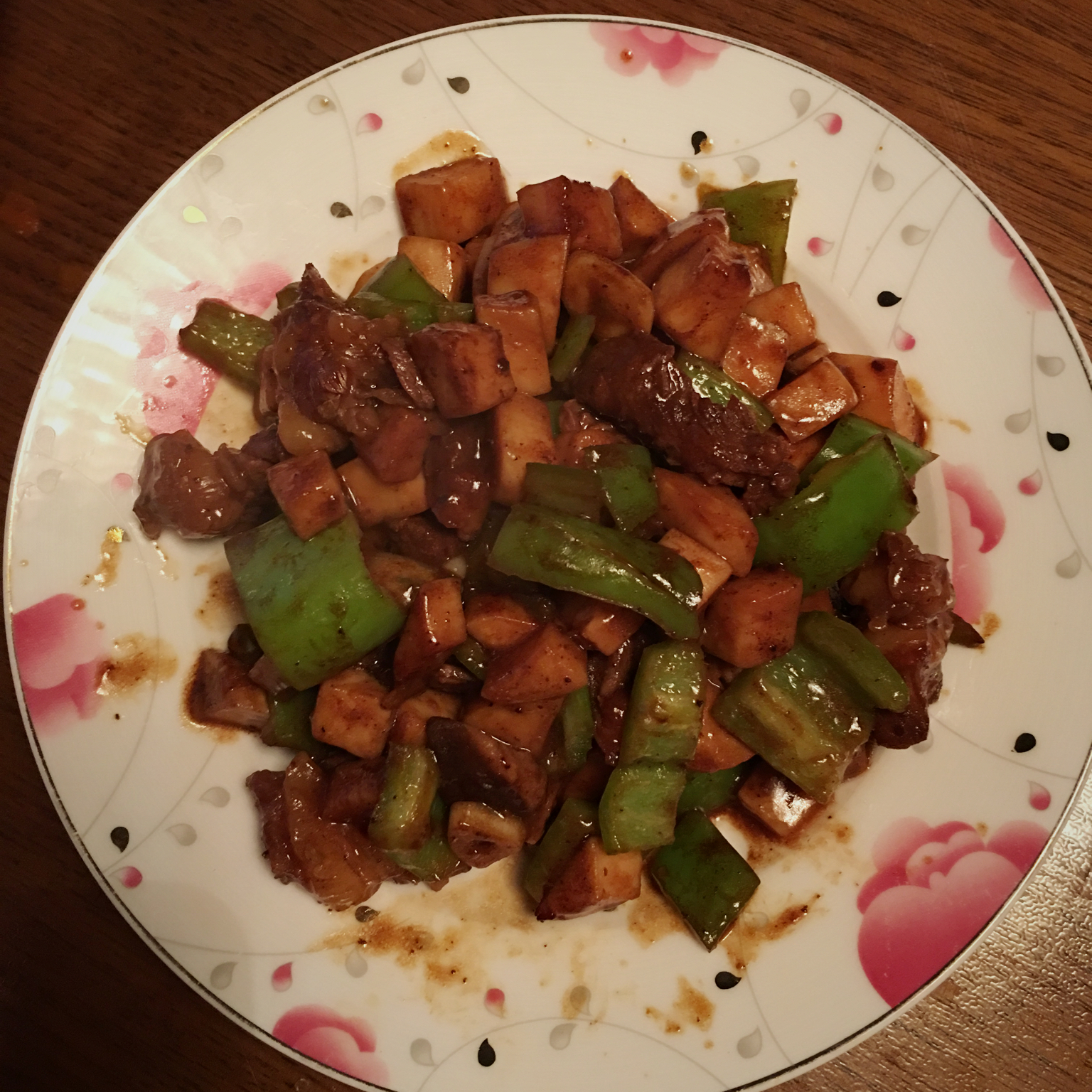 黑椒杏鲍菇牛肉粒