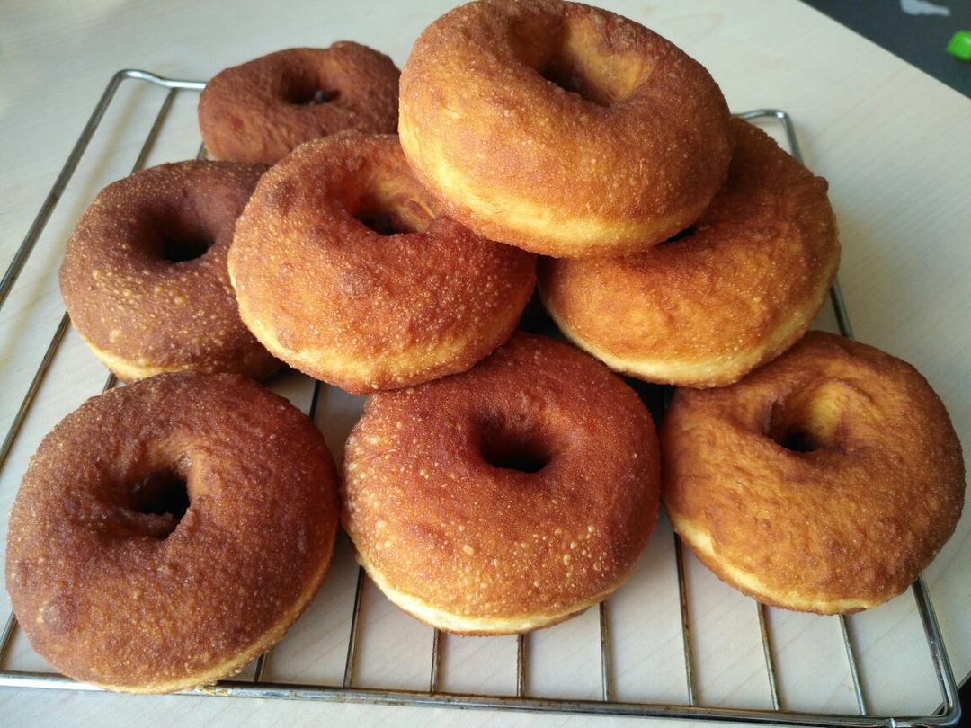 🍩超快手一小时低糖无需烤箱的甜甜圈（详细视频）