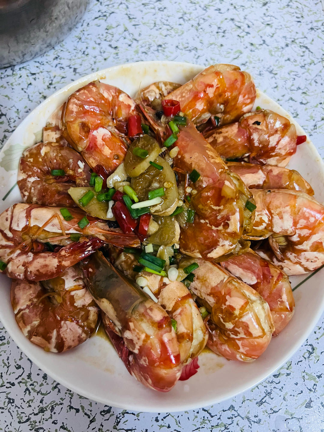 姜葱炒虾