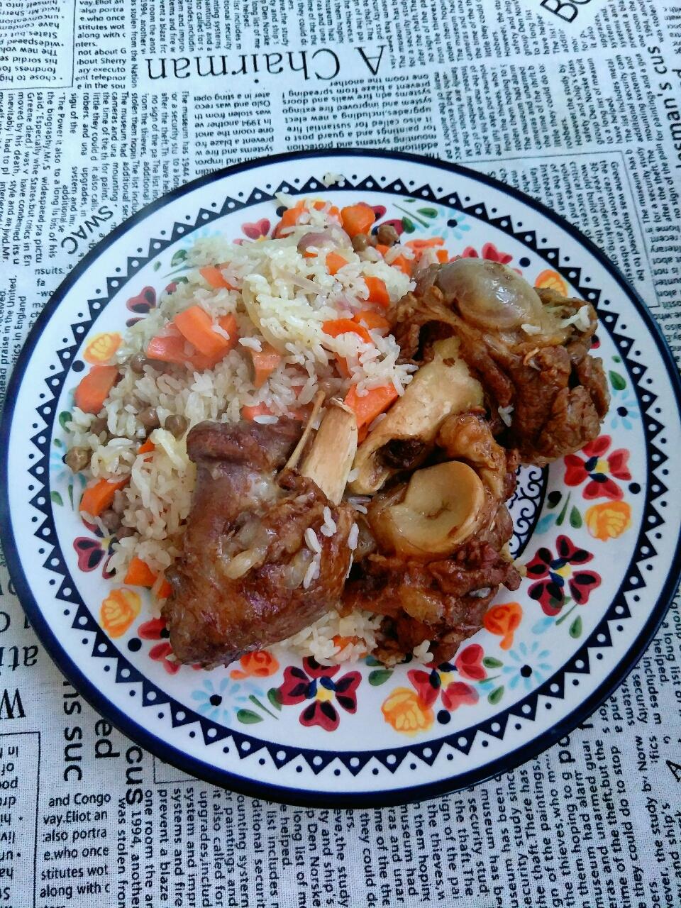 羊肉抓饭    家庭版的做法