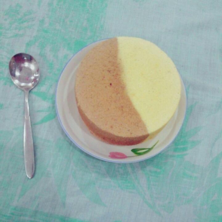 可可双色戚风（奶牛戚风）～17厘米加高戚风模或者18厘米戚风模