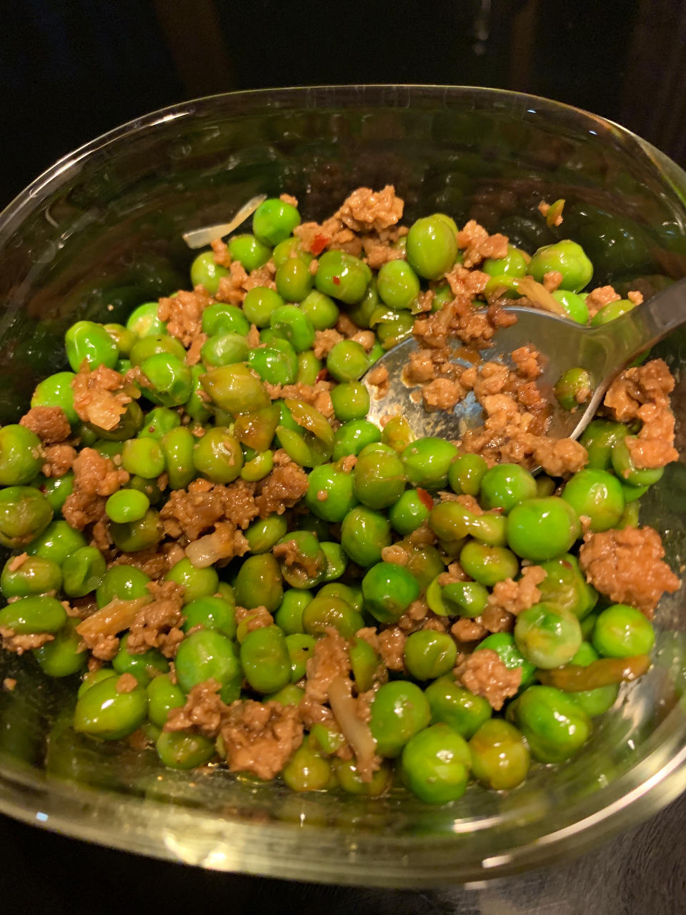 豌豆炒牛肉碎（小美版）