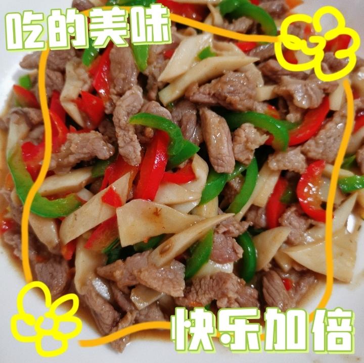 黑椒汁杏鲍菇炒牛肉