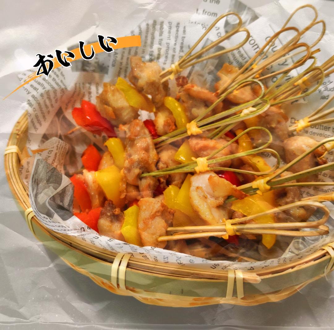 不用一滴油 💥完爆烧烤店的彩椒鸡肉串‼️