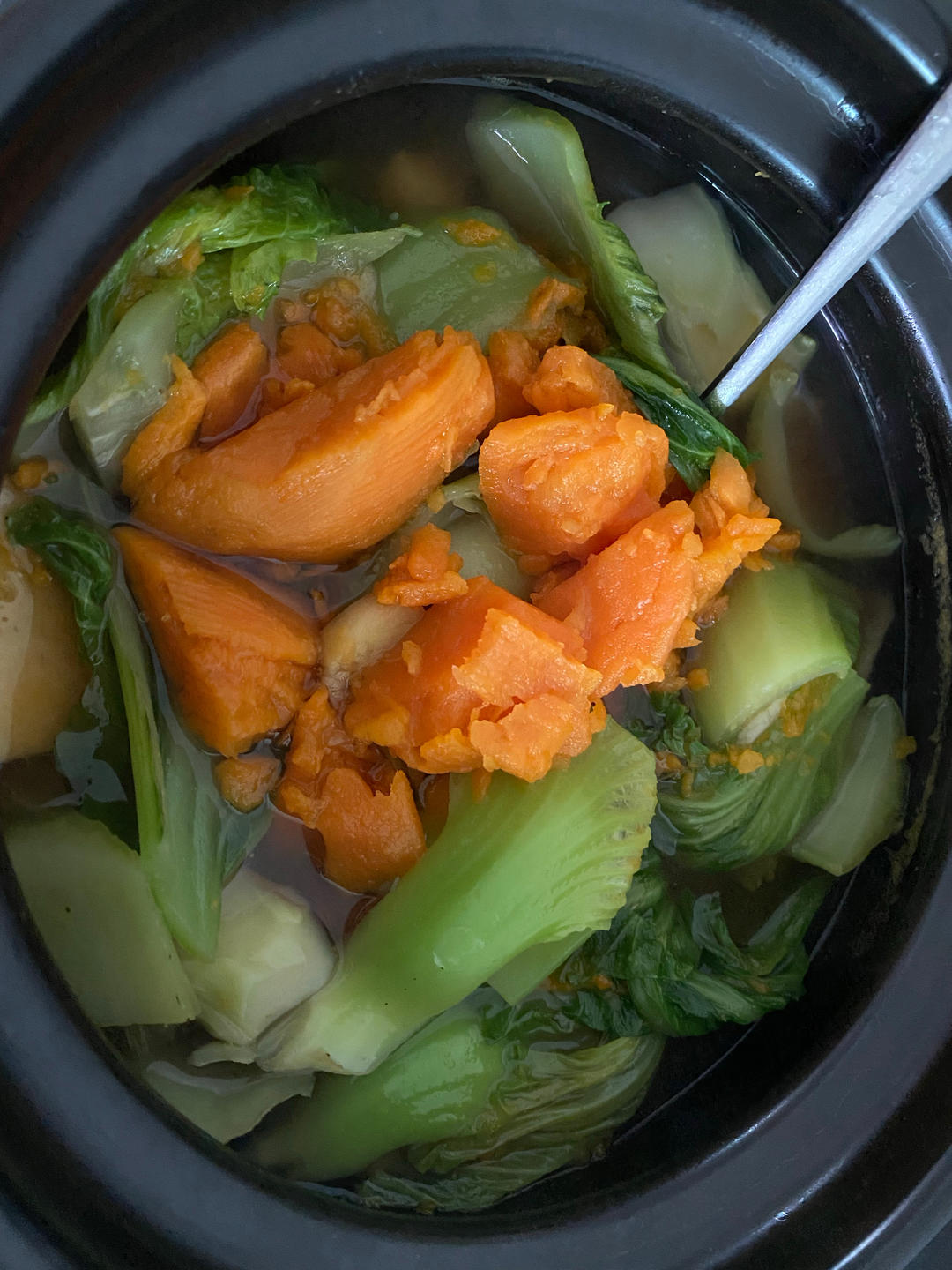 红薯煲芥菜