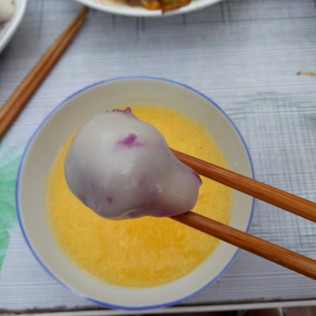 给自己的减肥餐-紫薯糯米糍