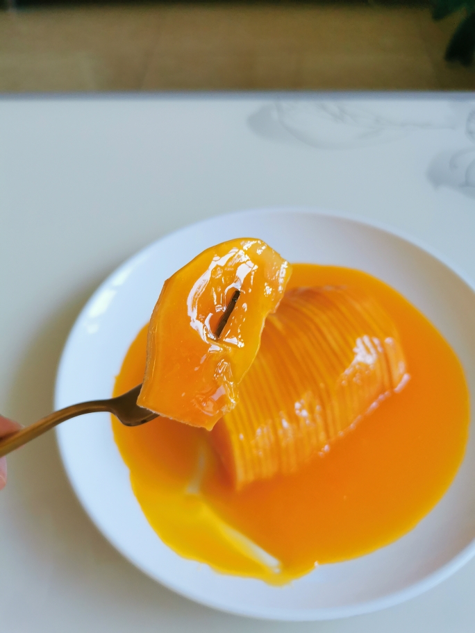 橙汁木瓜的做法