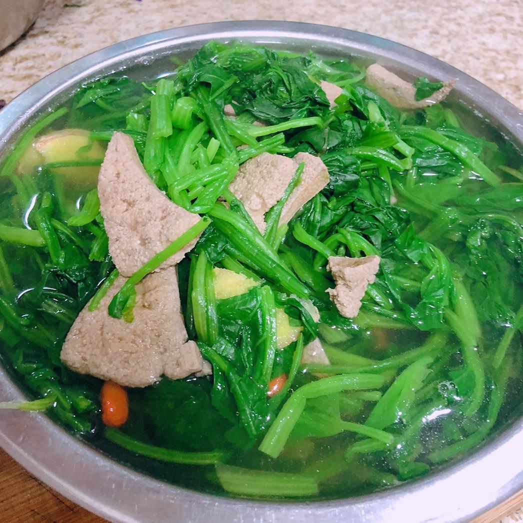 营养汤---菠菜猪肝汤