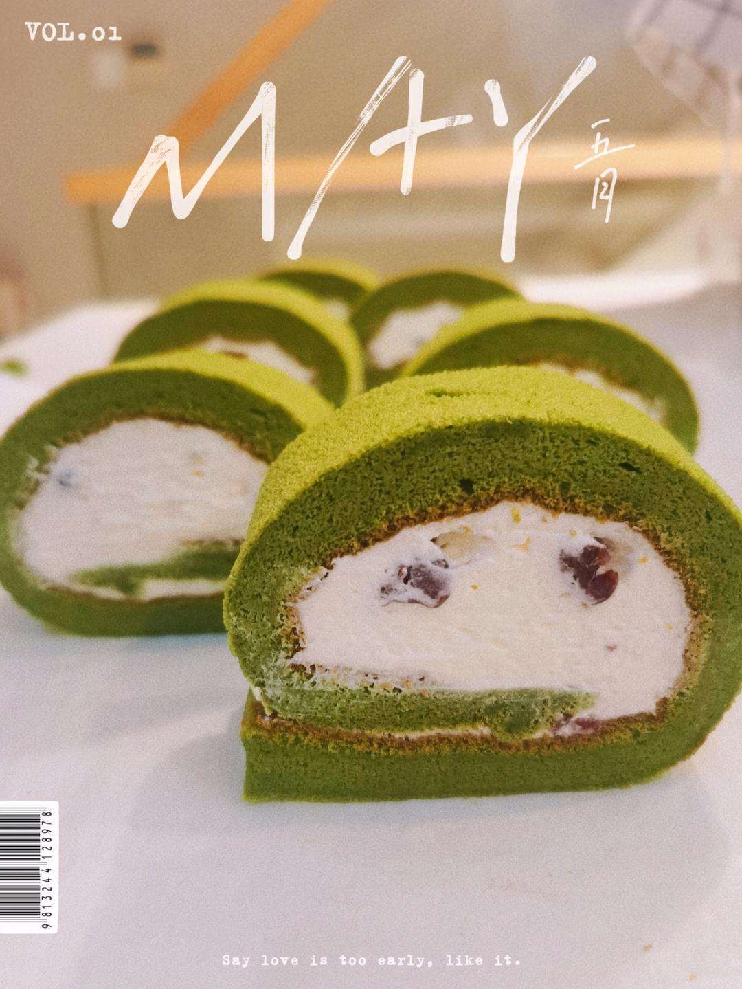 完美抹茶蜜豆蛋糕卷