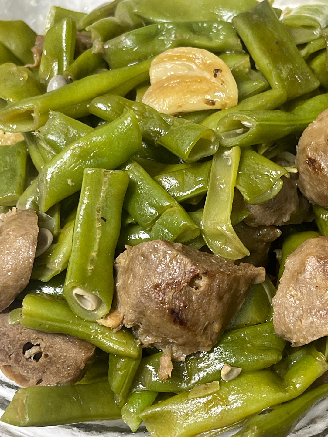 四季豆炒牛肉丸