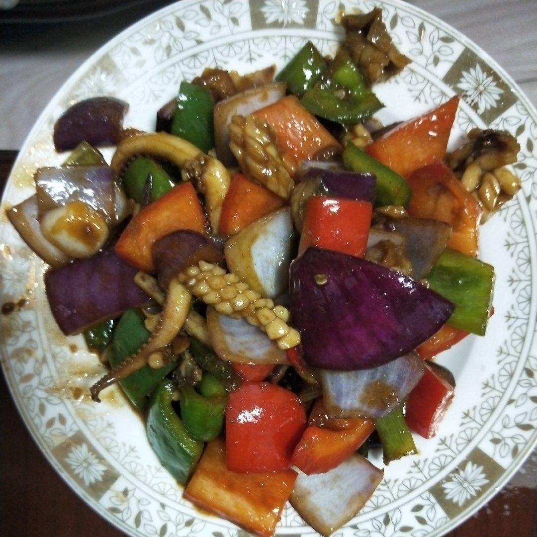 可以吃两碗米饭的爆炒鱿鱼