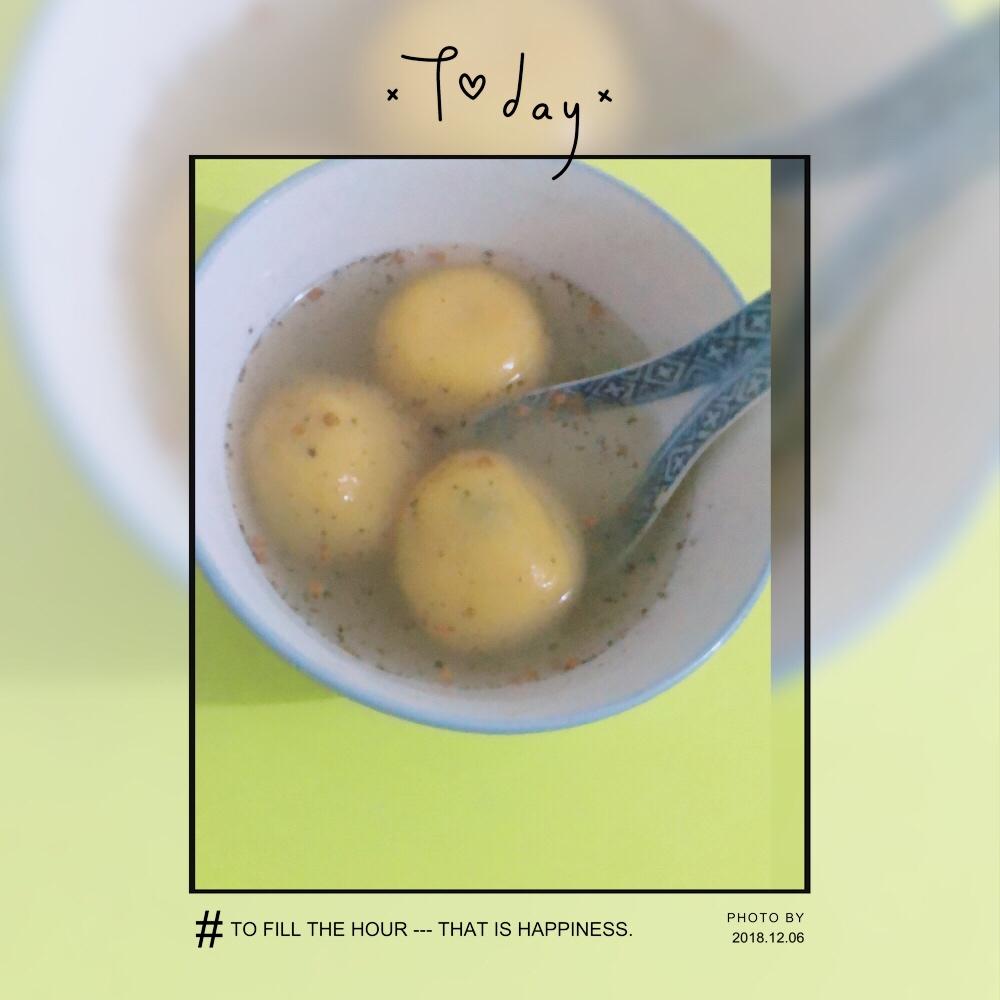 南瓜汤圆（黑芝麻馅）
