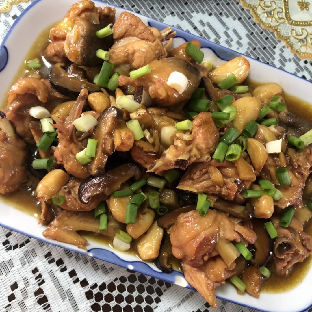 豆豉蒜头冬菇局鸡