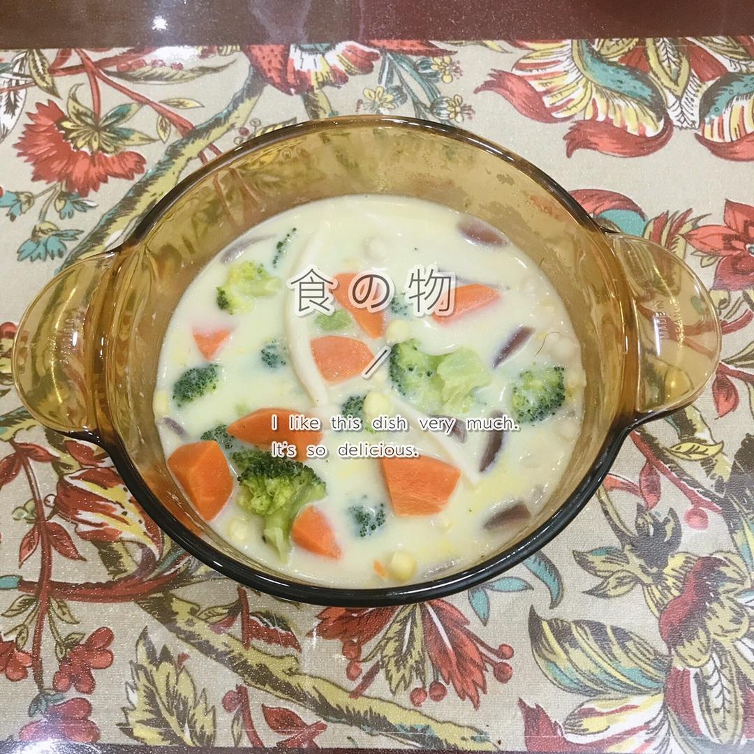 孕期/孕妇养胎食谱：豆浆蔬菜煲