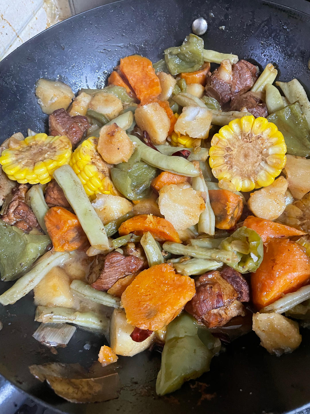排骨豆角焖卷子