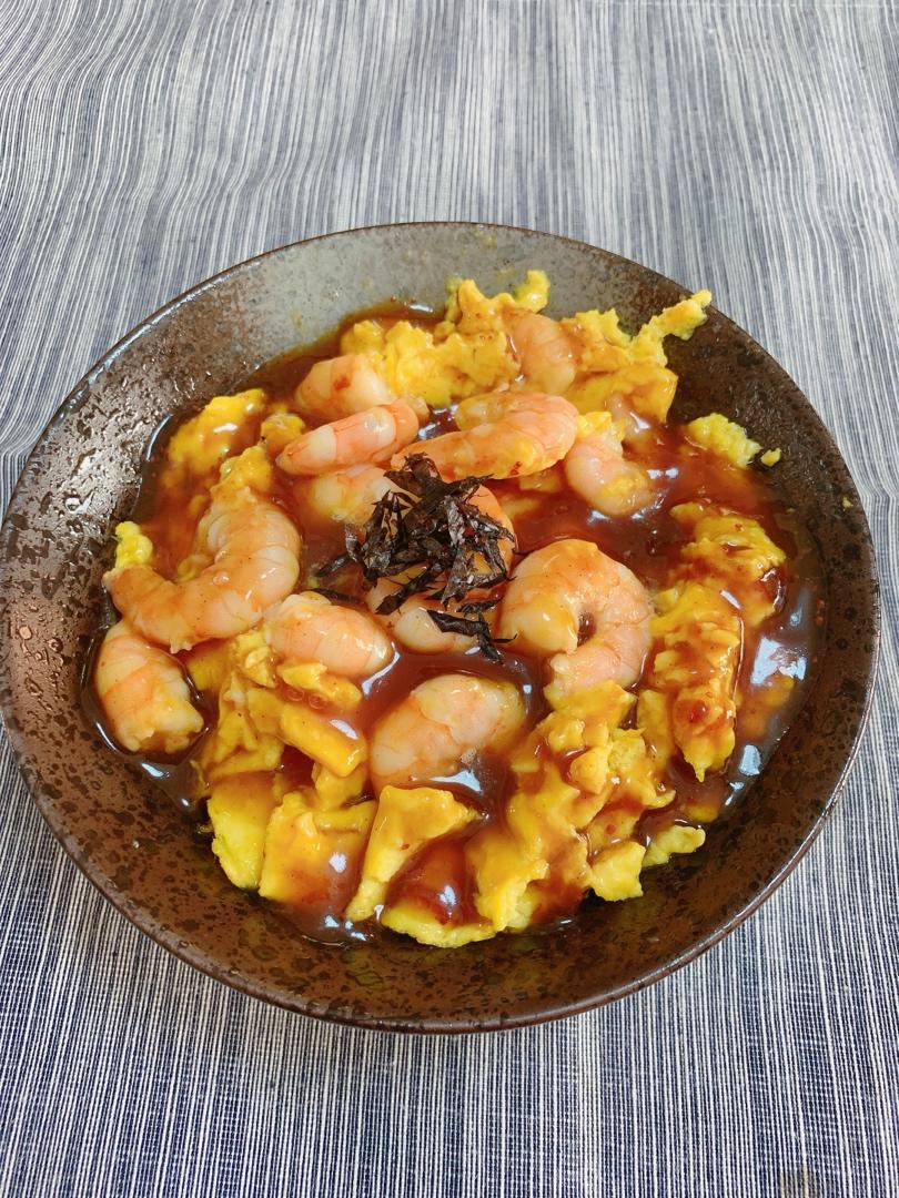 💯蜜汁滑蛋虾仁饭